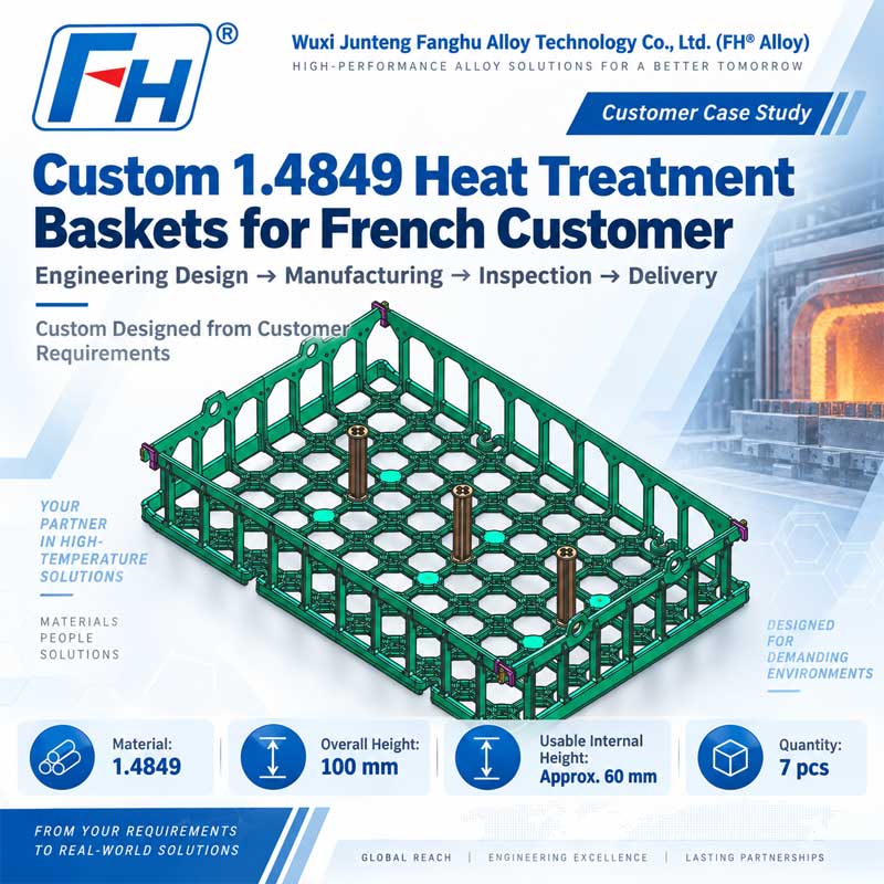 Giỏ xử lý nhiệt 1.4849 tùy chỉnh cho khách hàng Pháp